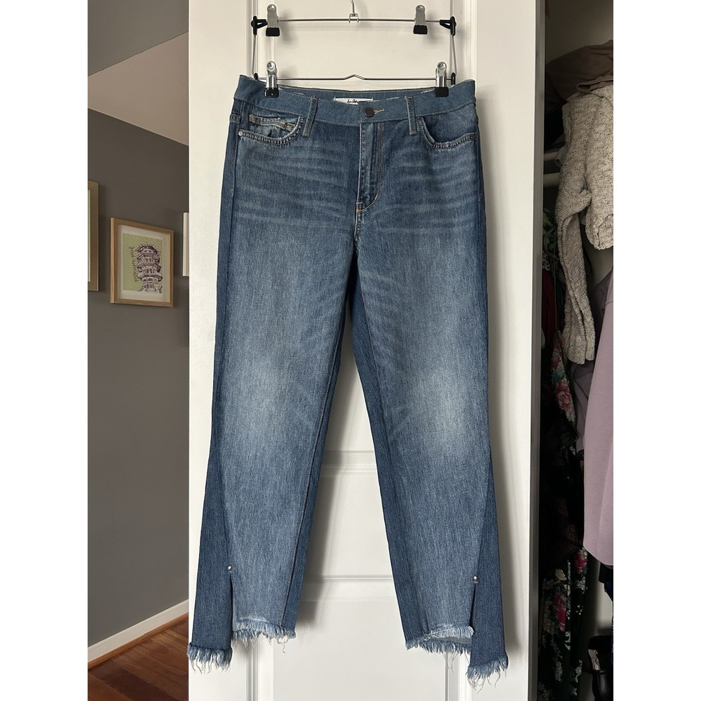 NWT Sam Edelman Women Jeans Mary Jane High Rise Straight Ankle Raw Hem Size 6/28